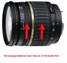 Vervangingsrubberset voor de Tamron 17-50 (A16)